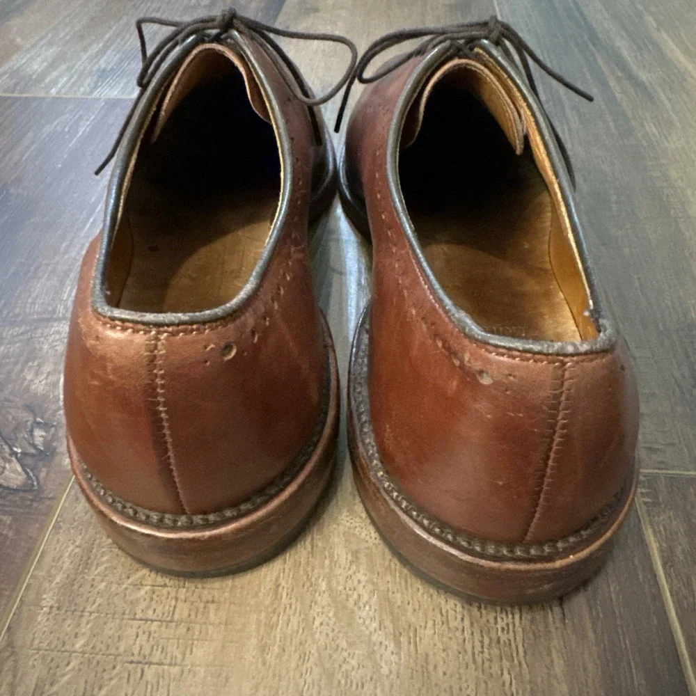 Allen Edmonds Hastings Chili Brown 1255 Cut‎ Leather Oxford Dress Shoes 11.5